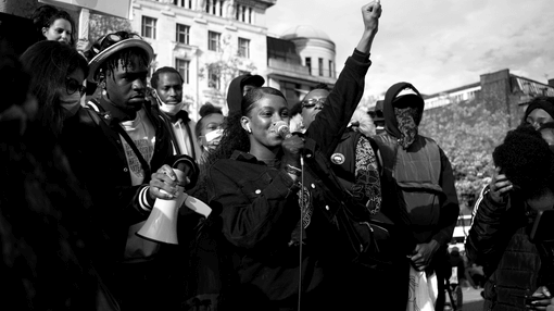 people of color protesting