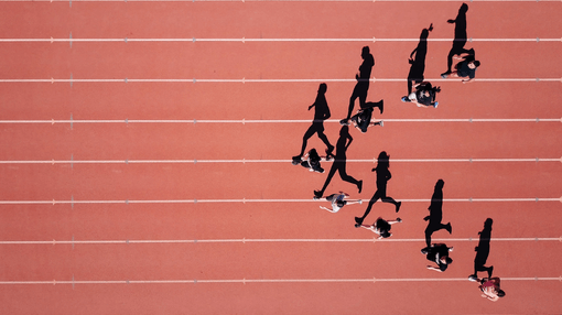 athletes running a marathon