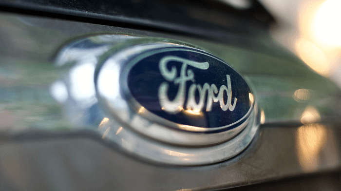 Ford logo on a vehicle